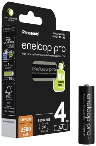 PANASONIC Eneloop PRO AA akkumulátor (2.500mAh) (4db) (BK-3HCDE/4CP)