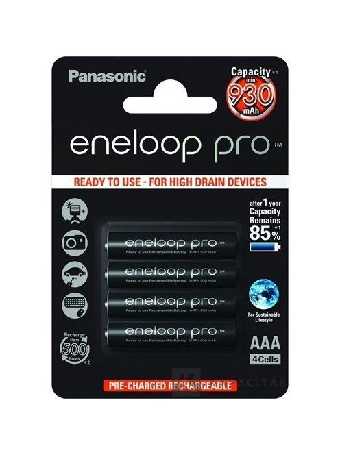 Panasonic Eneloop Pro AAA - Ni-MH akkumulátor (4db) (BK4HCDE-4BE)