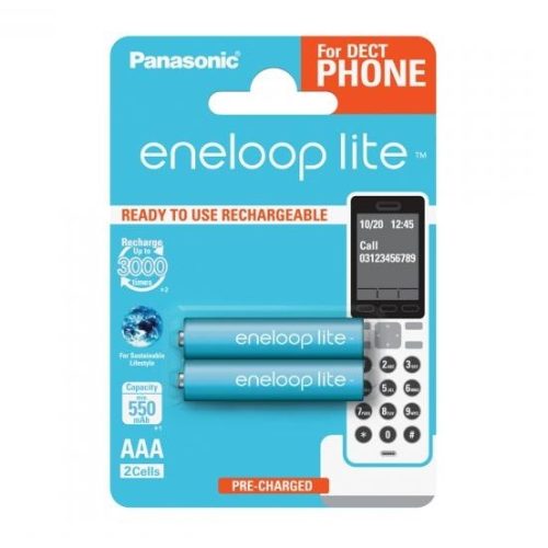 Panasonic Eneloop Lite AAA - Ni-MH akkumulátor (2db) (for DECT Phone) (BK4LCCE-2DE)