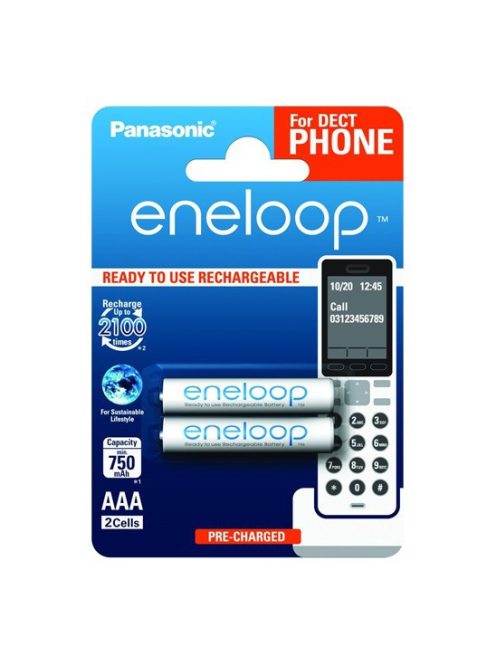 Panasonic Eneloop AAA - Ni-MH akkumulátor (2db) (for DECT Phone) (BK4MCCE-2DE)