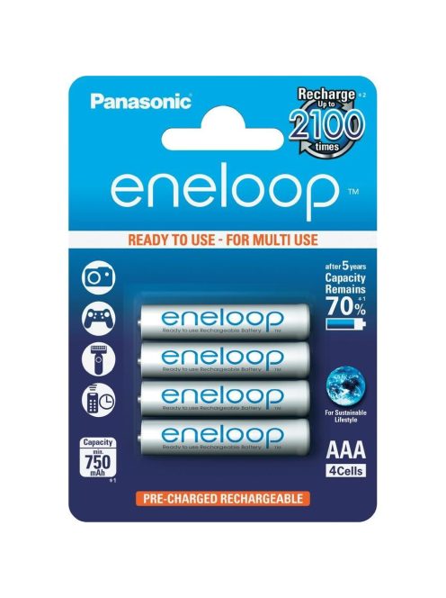 Panasonic Eneloop AAA - Ni-MH akkumulátor (4db) (BK4MCCE-4BE)