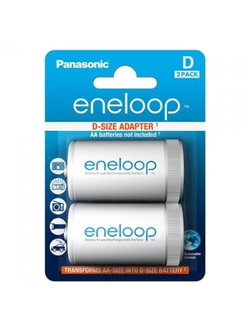 Panasonic Eneloop - adapter - AA méretű akkumulátort D méretűre  (BQ-BS1E-2E)