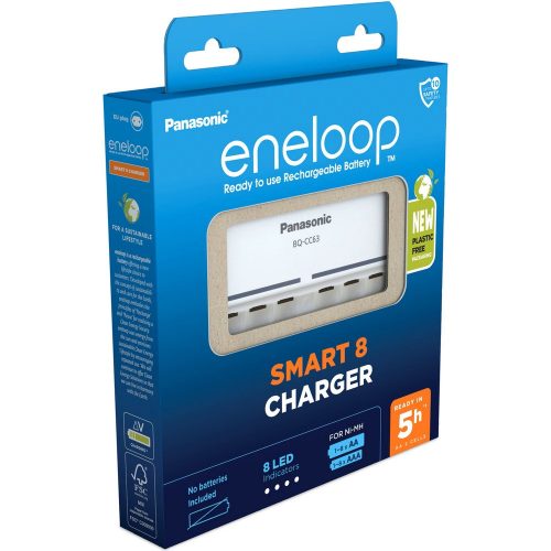 Panasonic Eneloop 1/2/3/4/5/6/7/8db - AA/AAA akkumulátor töltő (BQ-CC63E)