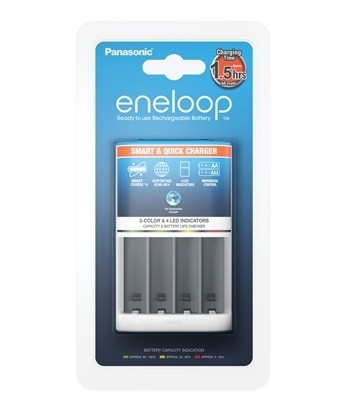 Panasonic Eneloop 1/2/3/4db - AA/AAA akkumulátor gyors töltő (BQCC55E)