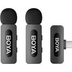  Boya BY-V20 vezeték nélküli mikrofon USB-C csatlakozóval (2TX + 1RX)