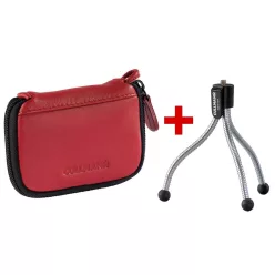 Cullmann Shell Cover Compact 100 bőr tok (piros)
