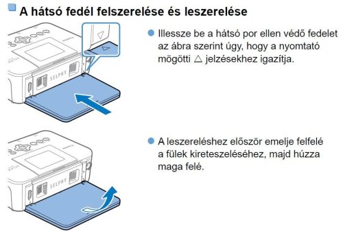 Canon SELPHY nyomtató hátsó porvédő