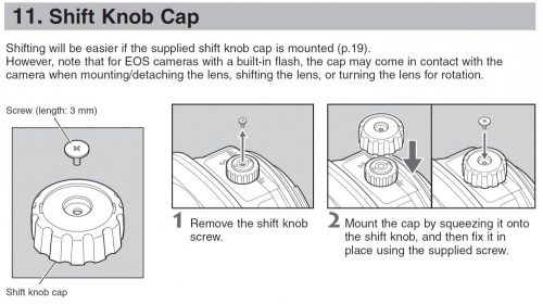 Canon shift cap unit (for TS-E new series)