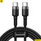 Baseus Cafule USB-C // USB-C kábel (PD 2.0) (QC 3.0) (100W) (2m) (gray) (CATKLF-ALG1)