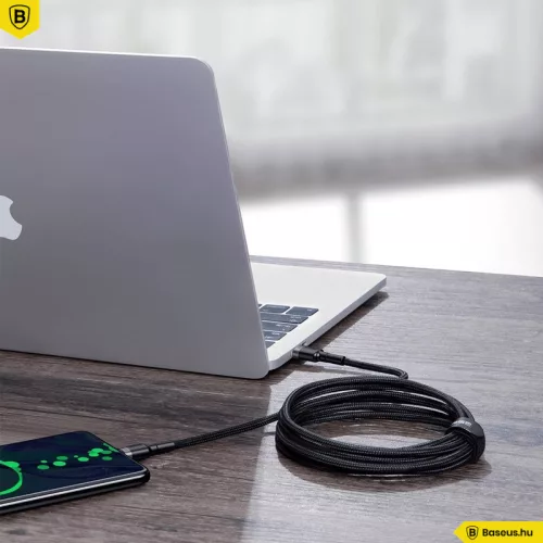 Baseus Cafule USB-C // USB-C kábel (PD 2.0) (QC 3.0) (100W) (2m) (gray) (CATKLF-ALG1)