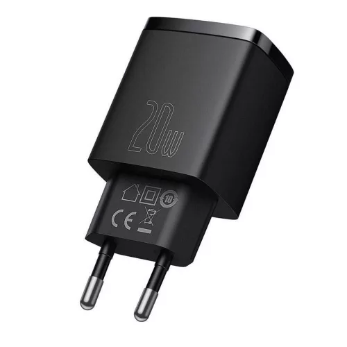 Baseus Compact hálózati töltő USB-C // USB-A (20W) (3A) (QC3.0)