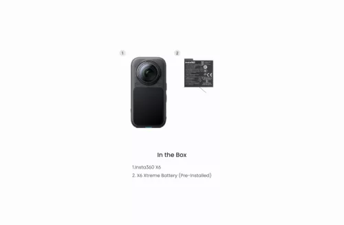 Insta360 X6 Standard Bundle (Midnight Black)