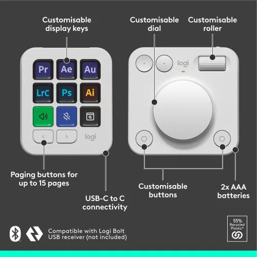 LOGITECH MX Creative Console (light gray)