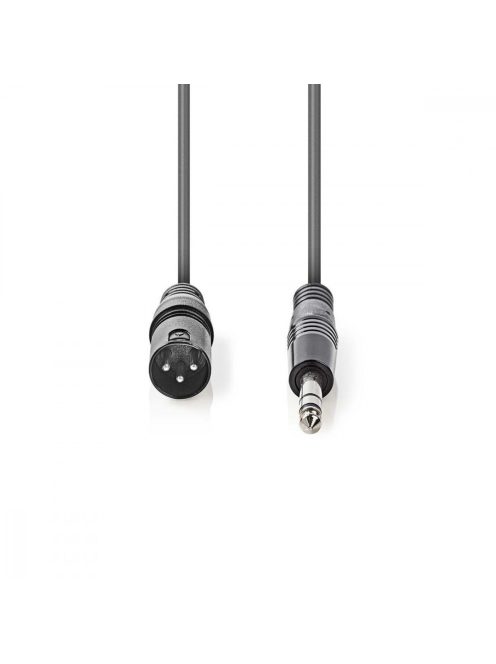 Nedis XLR apa - 6.3mm Jack apa - kábel (3 pol) (5m) (COTH15100GY50)