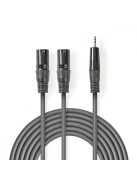 Nedis 2x XLR apa - 3.5mm Jack apa - kábel (3 pol) (3m) (COTH15310GY30)