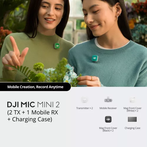 DJI Mic Mini 2  (2TX + 1 Mobile RX + Charging Case) (CP.RN.00000532.01)