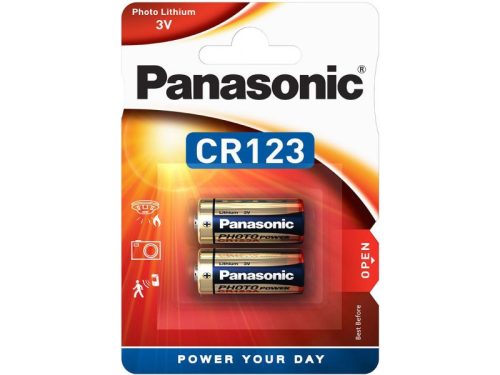 Panasonic CR123A elem (3V) (2db) (CR-123AL/2B)