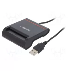   Logilink USB 2.0 kártyaolvasó (for Smart ID) (black) (CR0047)