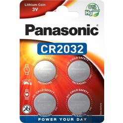Panasonic CR2032 gombelem (4db) (CR2032EL-4B)