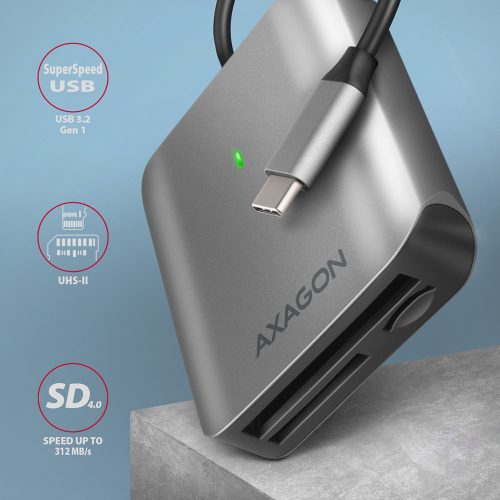AXAGON CRE-S3C kártyaolvasó (USB-C)