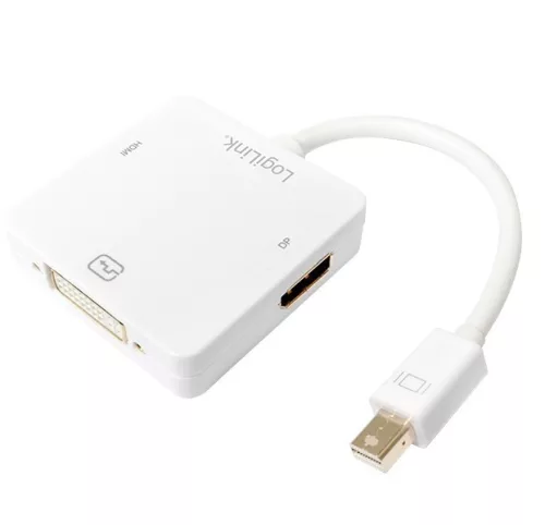 Logilink miniDisplayPort adapter - HDMI+DVI+DP, (4K/30Hz) (15cm)