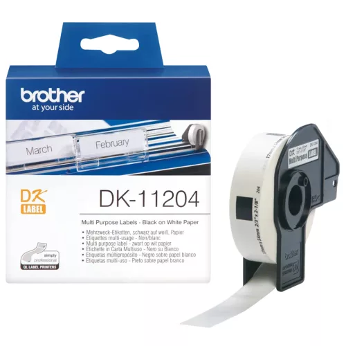 BROTHER DK-11204 Multi Purpose Label (17mm x 54mm) (400 címke)