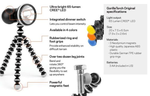 Joby Gorillatorch mágneses gorillapodra szerelt segédfény