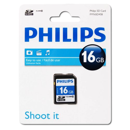 PHILIPS SDHC™ 16GB memóriakártya (C10) (FM16SD45B)