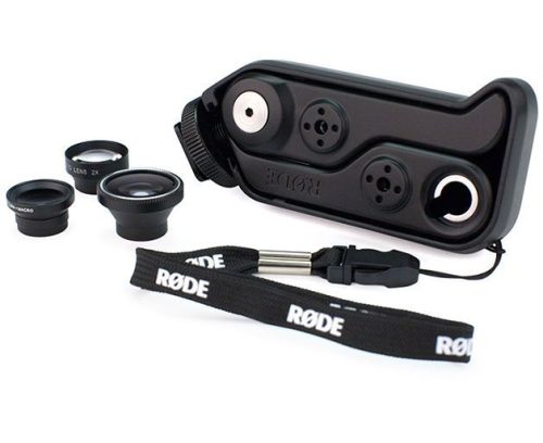 RODE Grip+ 5/5s univerzális iPhone 5 tartó markolat + lencse szett