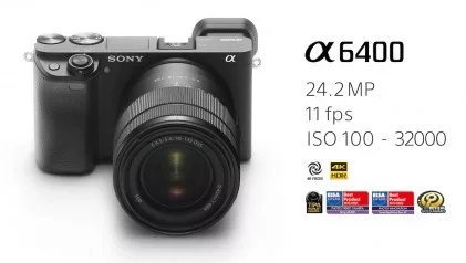 Sony α6400 váz + 16-50mm objektív (black) (ILCE6400LB.CEC)