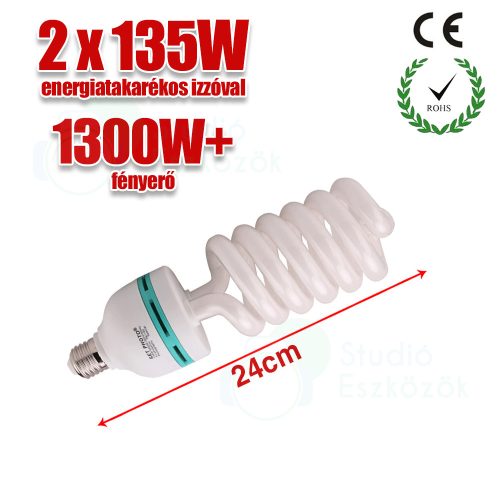 JACKAL Softbox szett 2x135W, 2x2m állvánnyal