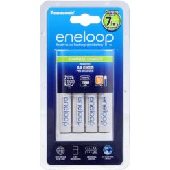   Panasonic Eneloop 1/2/3/4db - AA/AAA akkumulátor töltő + 4db AA Eneloop akkumulátor (K-KJ17MCC40E)
