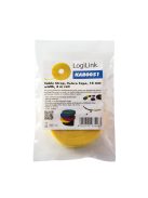 LogiLink vágható tépőzáras kábelkötegelő (4m x 16mm) (sárga/yellow) (KAB0051)