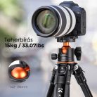 K&F CONCEPT TRAVELLER M1 (V1) állvány (aluminium) + BH-35L gömbfej (KF09.105V1)