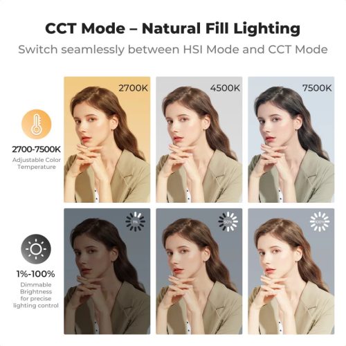 K&F Concept 12W RGB LED lámpa (KF34.052)