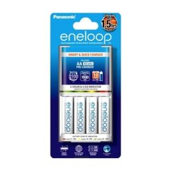   Panasonic Eneloop 1/2/3/4db - AA/AAA akkumulátor gyors töltő + 4db AA Eneloop akkumulátor (KKJ55MCC40E)