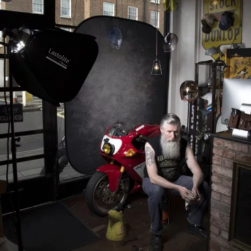 Lastolite Vintage Collapsible Background 1.5 x 2.1m Smoke/Concrete (LB5745)