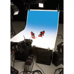 Colorama Colorgrad pvc háttér 110x170cm white/sky