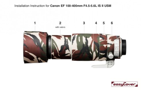 easyCover Lens Oak for Canon EF 70-200mm /2.8 L IS USM mark II, green camouflage (LOC70200GC)