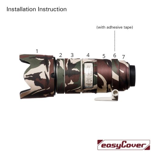 easyCover Lens Oak for Canon EF 70-200mm /2.8 L IS USM mark II, brown camouflage (LOC70200BC)