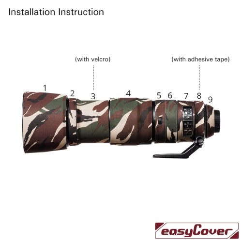 easyCover Lens Oak for Nikon 200-500mm /5.6 VR, brown camouflage (LON200500BC)