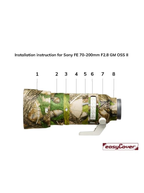 easyCover Sony FE 70-200mm / 2.8 GM OSS II objektív védő (forest camouflage) (LOS70200FC)