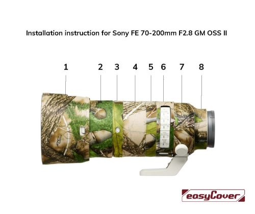 easyCover Sony FE 70-200mm / 2.8 GM OSS II objektív védő (True Timber HTC Camouflage) (LOS70200HTC)