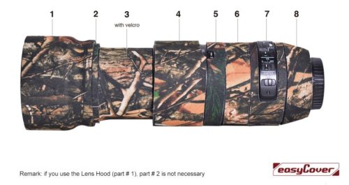 easyCover Lens Oak for Sigma 150-600mm /5-6.3DG OS HSM C, forest camouflage (LOS150600CFC)