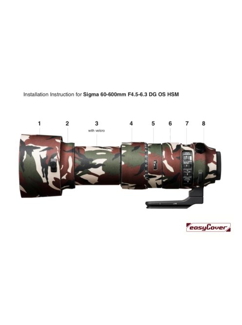 easyCover Lens Oak für Sigma 150-600mm /5-6.3DG OS HSM C, Wald camouflage (LOS150600CFC)