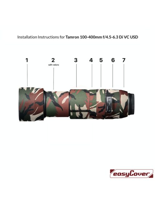 easyCover Lens Oak für Tamron 150-600mm /5-6.3 Di VC USD A011, grün camouflage (LOT150600GC)