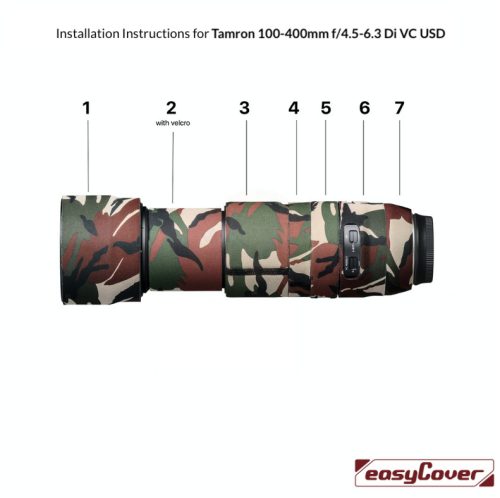 easyCover Lens Oak for Tamron 150-600mm /5-6.3 Di VC USD A011, green camouflage (LOT150600GC)