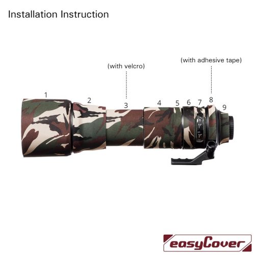 easyCover Lens Oak for Tamron 150-600mm /5-6.3 Di VC USD A011, green camouflage (LOT150600GC)