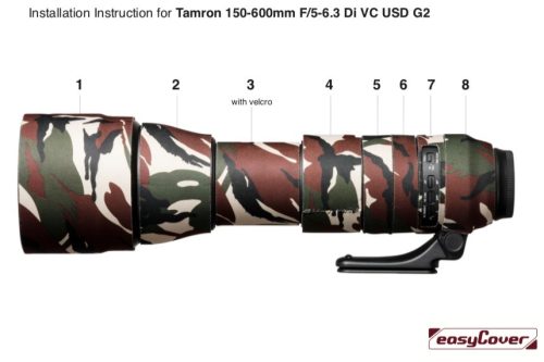 easyCover Lens Oak for Tamron 150-600mm /5-6.3 Di VC USD A011, green camouflage (LOT150600GC)