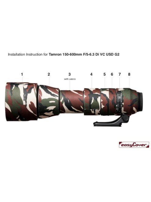 easyCover Tamron 150-600mm / 5-6.3 Di VC USD (G2) objektív védő (True Timber HTC Camouflage) (LOT150600G2HTC)
